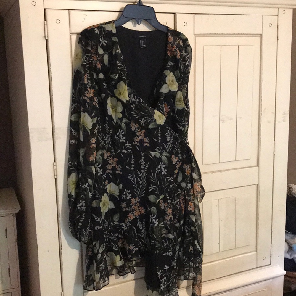 Floral wrap dress